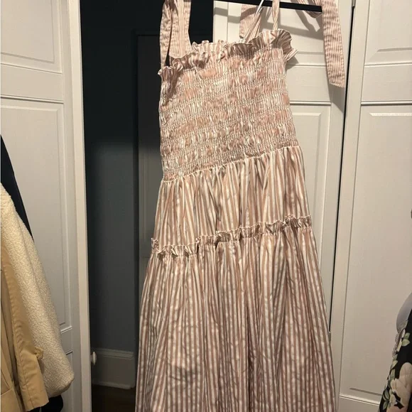 En Saison Pink Striped Midi Dress - Picture 3 of 4